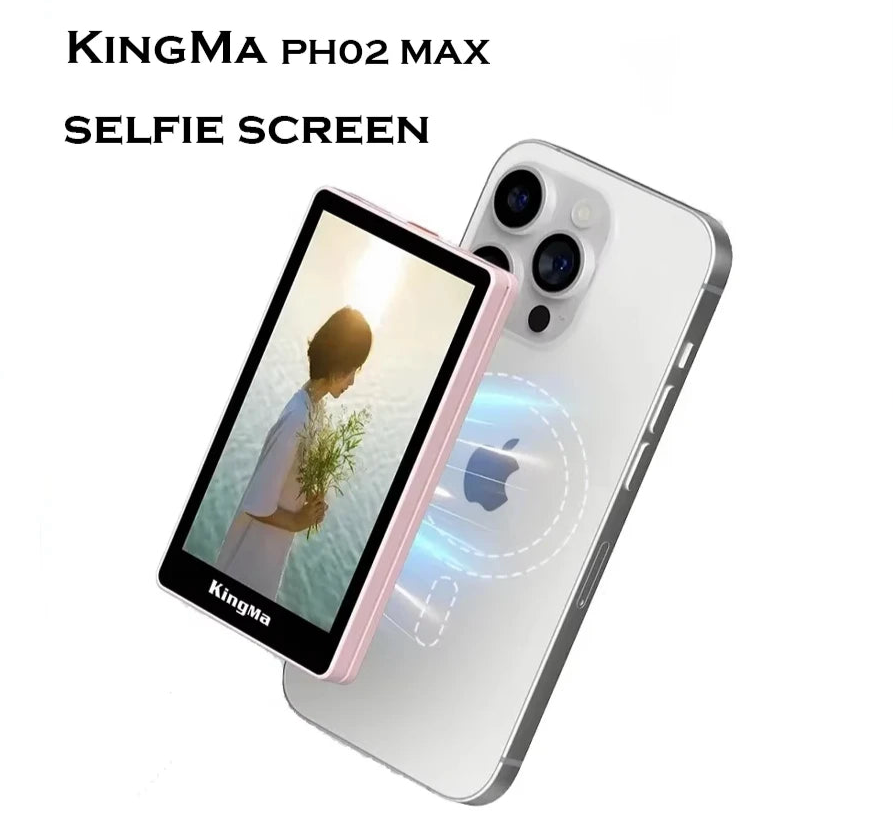 KingMa PH02 Max شاشة سيلفي مغناطيسية للبث والتصوير – اتصال لاسلكي 2.4G