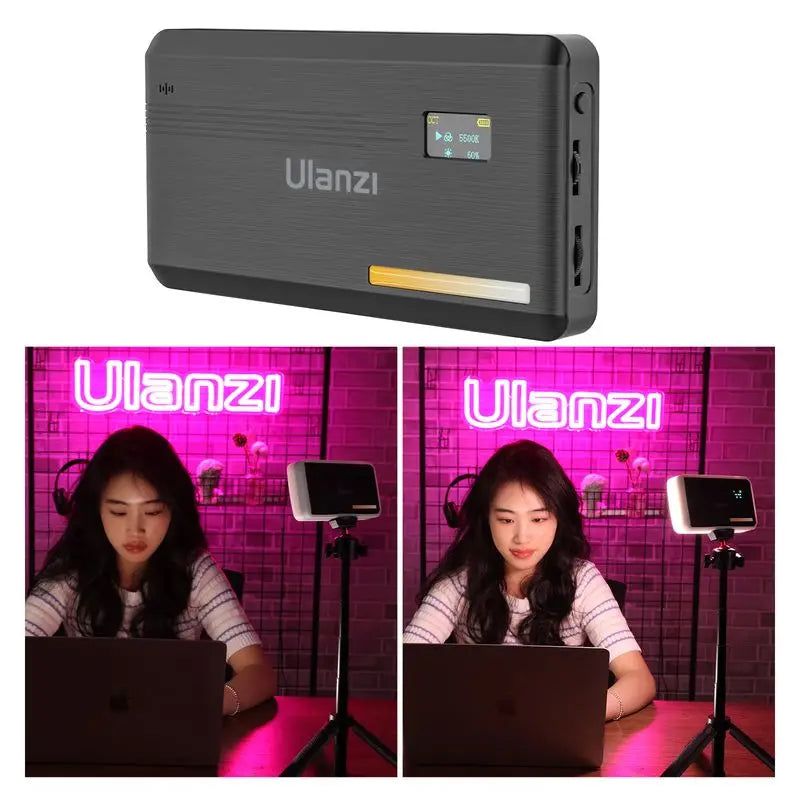 إضاءة فيديو احترافية VIJIM Ulanzi VL200 – مع ناشر إضاءة ناعم | بطارية 5000mAh | إضاءة قابلة للتعديل 2500K-9000K