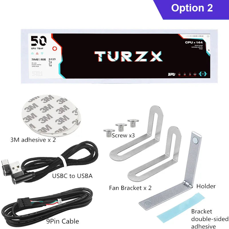 شاشة ذكية 8.8 إنش – شاشة ثانوية لمراقبة أداء الجهاز (CPU / GPU / RAM)