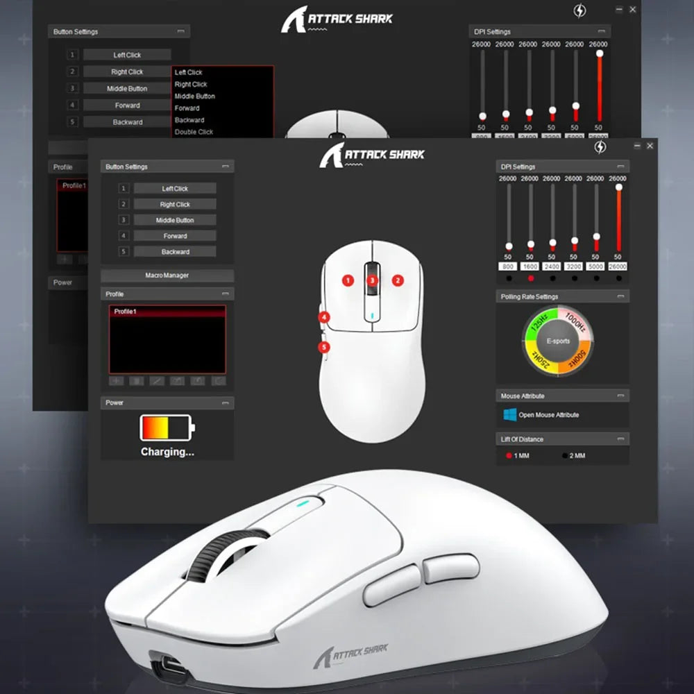 ماوس X3 خفيف جداً 49g – ثلاثي الاتصال، مزود بحساس PixArt PAW3395، دقة 26000DPI، للألعاب الاحترافية