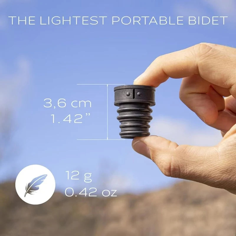 غطاء بيديه للرحلات – خفيف ومحمول | يتحول أي قنينة ماء إلى بيديه للتنظيف الشخصي – مثالي للتخييم والهايكنغ