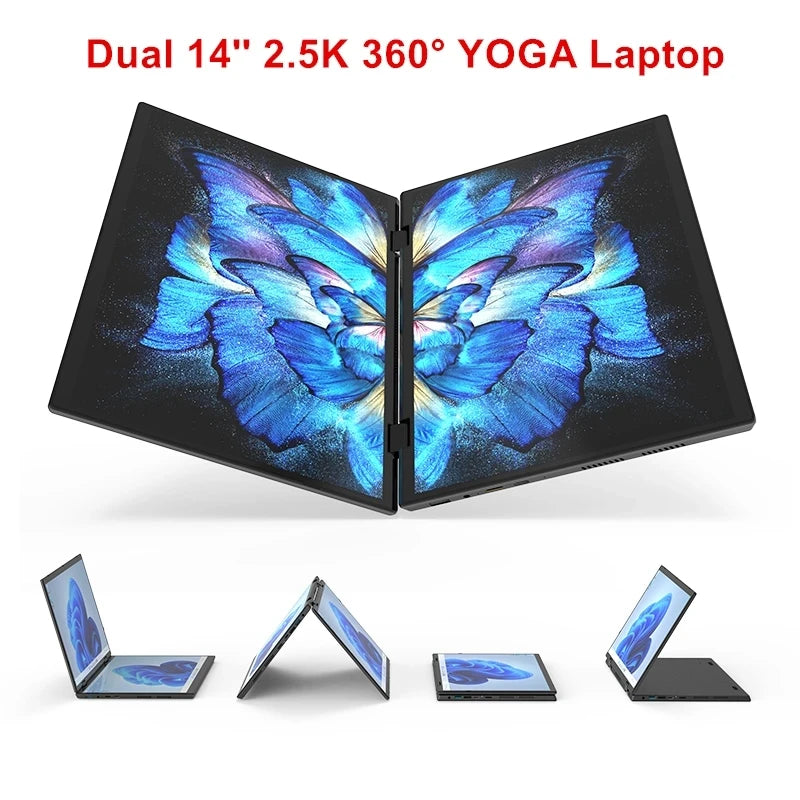 Topton L14 لابتوب بشاشتين 360° YOGA – شاشة مزدوجة لمس 14 إنش | أداء عالي ومظهر أنيق