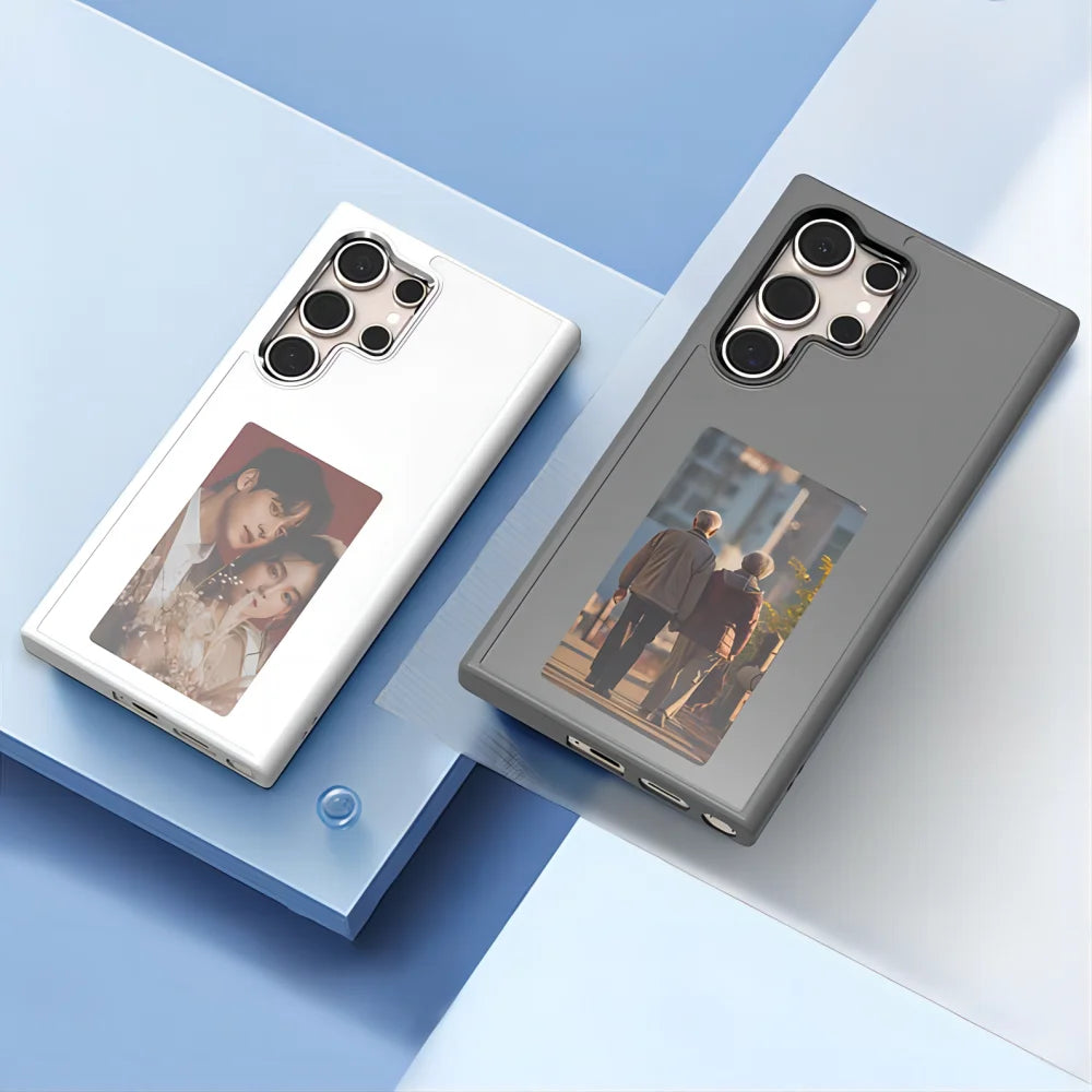 كفر ذكي بشاشة E-Ink وألوان متعددة – يعمل بتقنية NFC لهواتف Samsung S23 Ultra / S24 Ultra