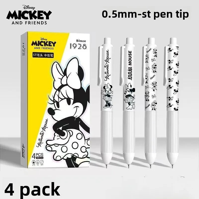 قلم ضغط حبر أسود جاف سريع الجفاف ميكي ماوس