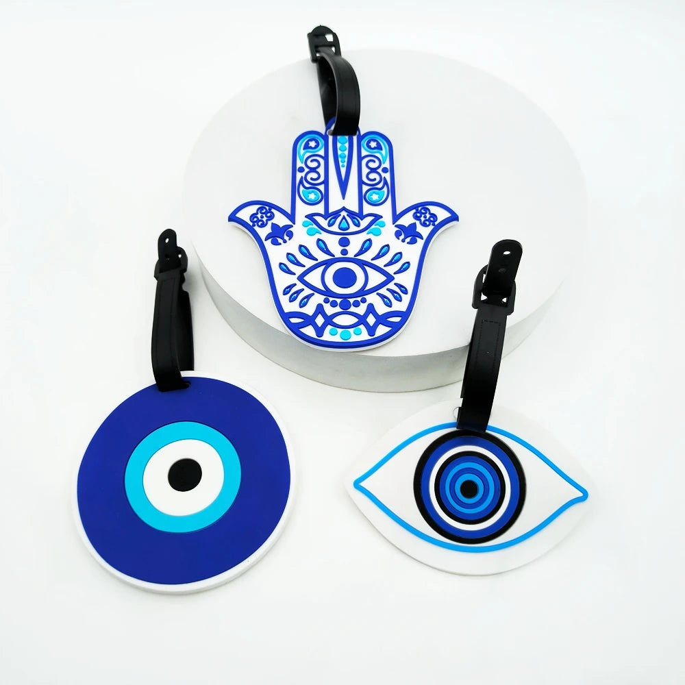 تاق شنطة سفر ستايل  – أزرق، متوفر بـ1 أو 3 قطع، للحماية من فقدان الشنط أثناء السفر