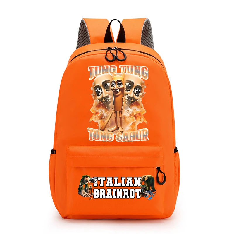 حقيبة أطفال إيطاليان برينروت بطابع الحيوانات، حقيبة مدرسية كرتونية بسعة كبيرة