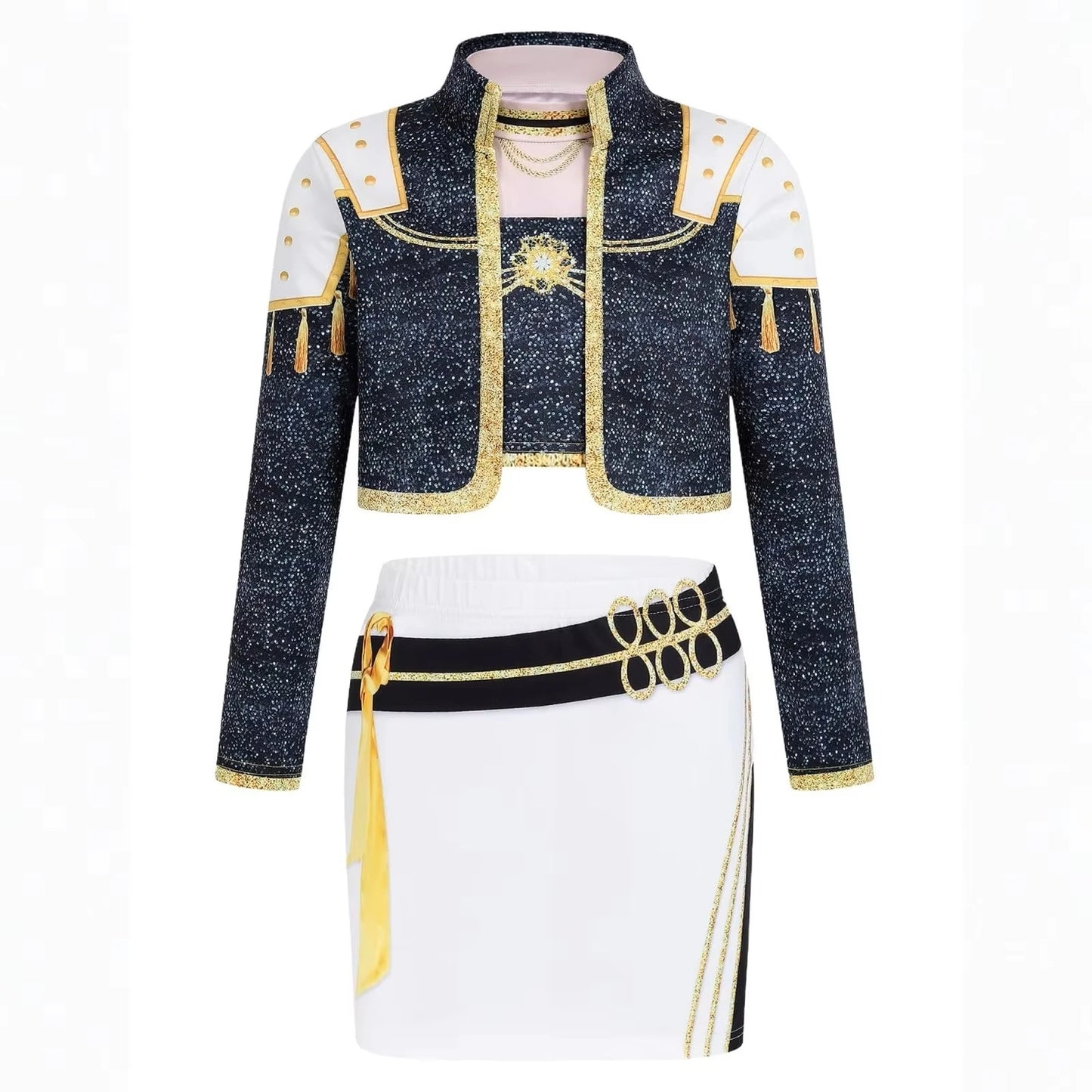 زي كوسبلاي K‑Pop Demon Hunters Huntrix للأطفال (رومي/ميرا/زوي)