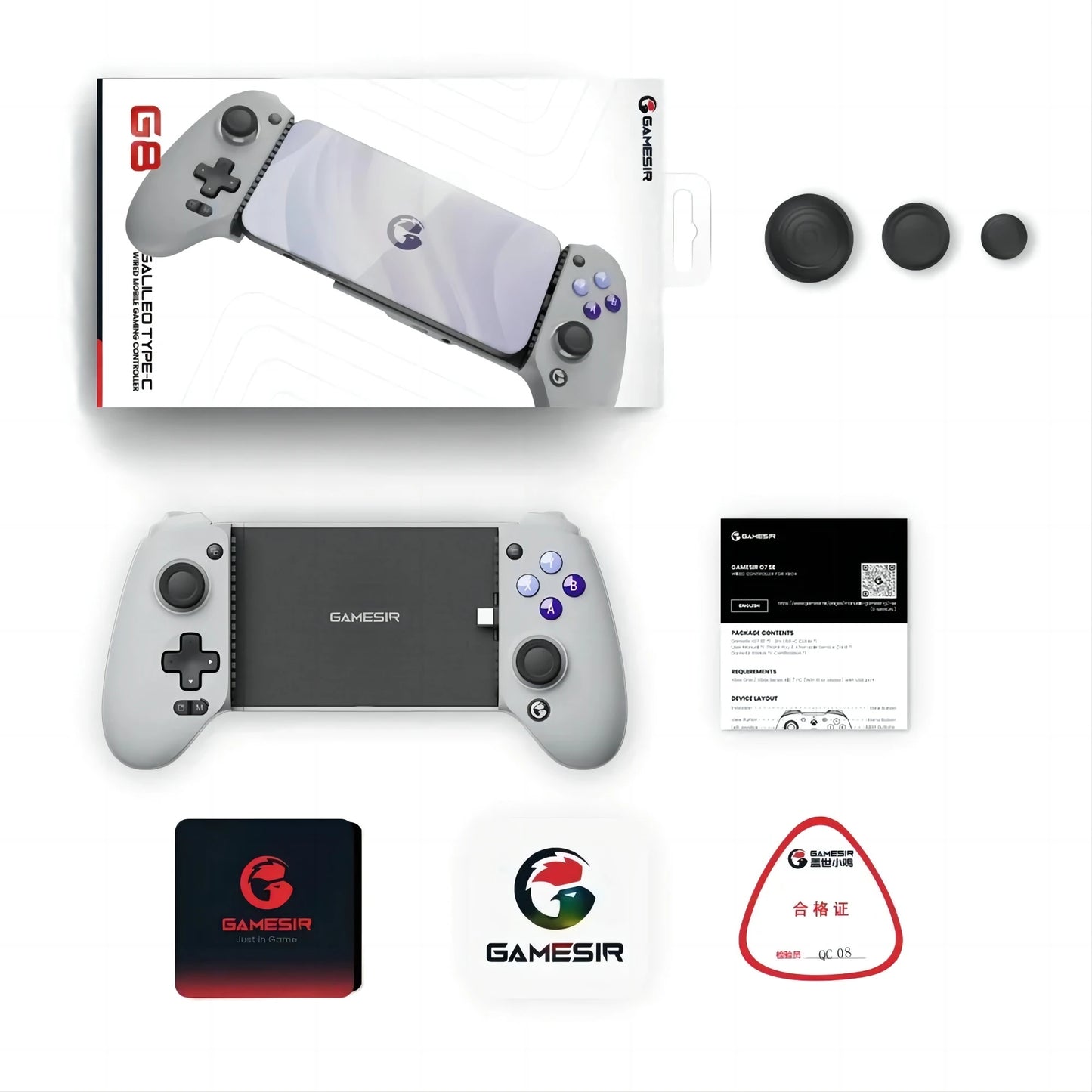 يد تحكم GameSir G8 Plus – متوافقة مع الهاتف، PC، Nintendo Switch والمزيد