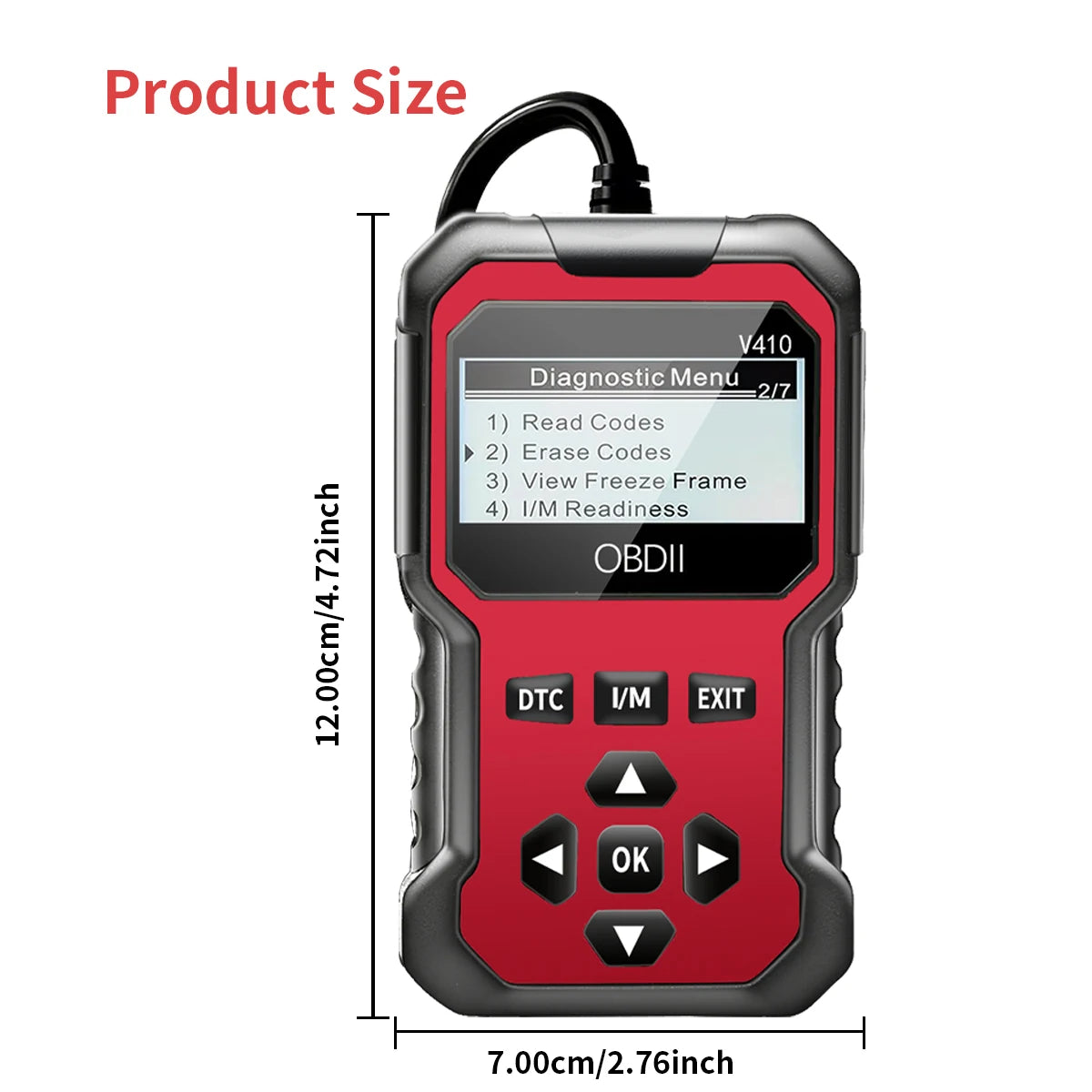 جهاز فحص أعطال السيارة OBD2 – قارئ أكواد المحرك | يدعم كل سيارات OBD II من 1996 وطالع – تشخيص سريع وسهل