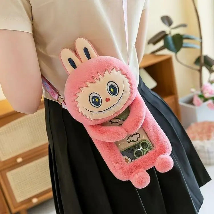 حقيبة ظهر كارتونية فاخرة من الفرو – حقيبة متعددة الاستخدامات