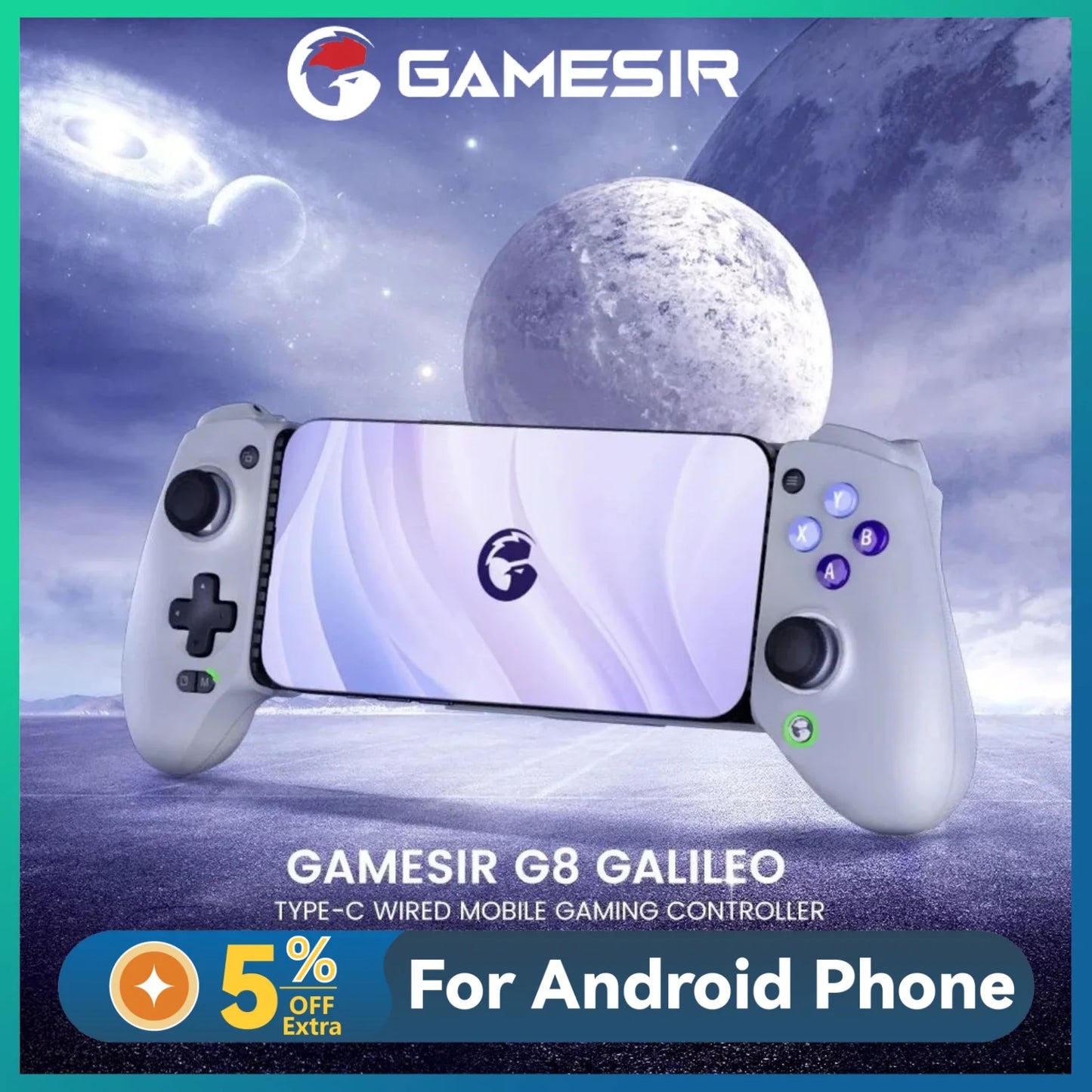 يد تحكم GameSir G8 Plus – متوافقة مع الهاتف، PC، Nintendo Switch والمزيد