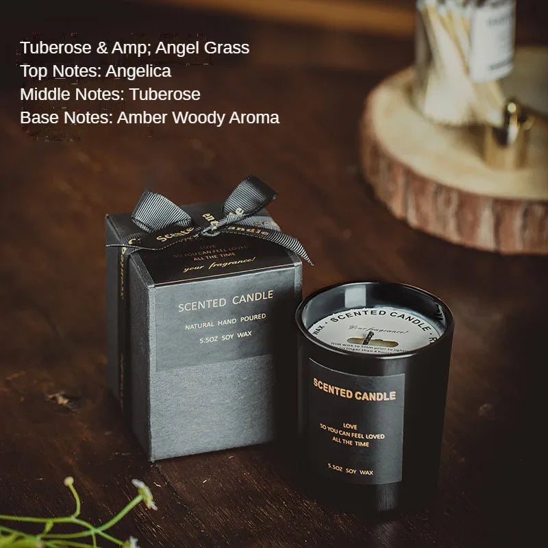 شمعة صويا طبيعية 100% برائحة الصندل