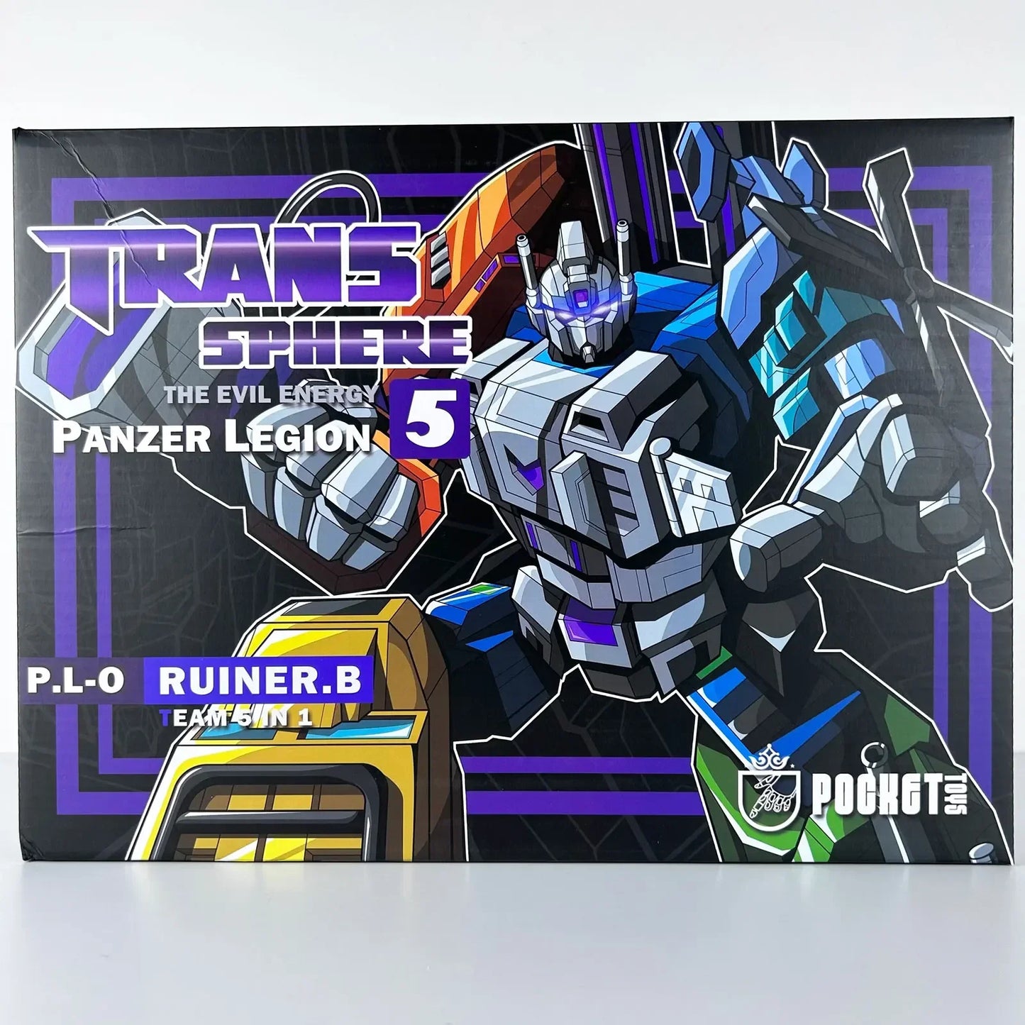 مجسم متحول 5 في 1 – Bruticus من PocketToys | إصدار PT-05 | ارتفاع 27 سم