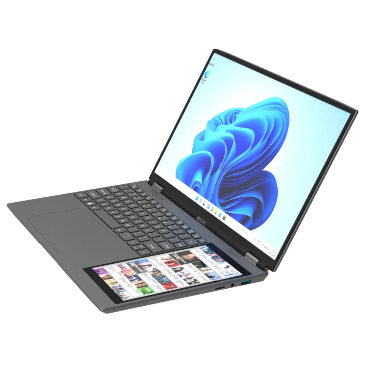 لابتوب بشاشة مزدوجة 15.6" + 7" لمس – أداء احترافي بتصميم عصري