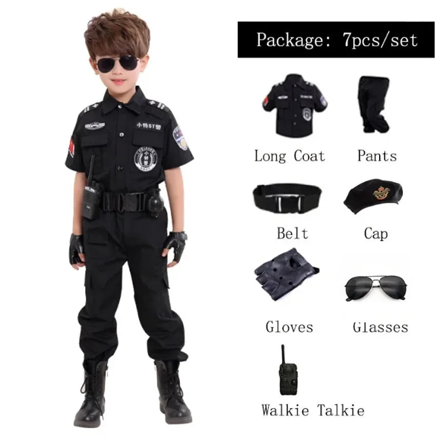 زي تنكري للأطفال – زي شرطي/شرطية | طقم كامل للأولاد والبنات