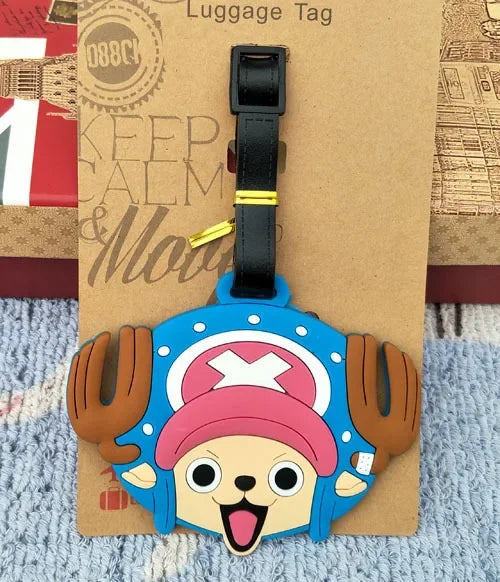 بطاقات شنط سفر ون بيس – لوفـي وتشوبر | إكسسوارات كرتونية من السيليكون