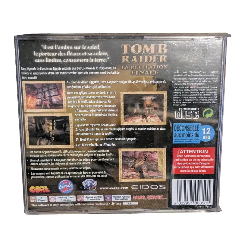لعبة Tomb Raider: La Révélation Finale – إصدار بلايستيشن 1 (نسخة ديسك سوداء)
