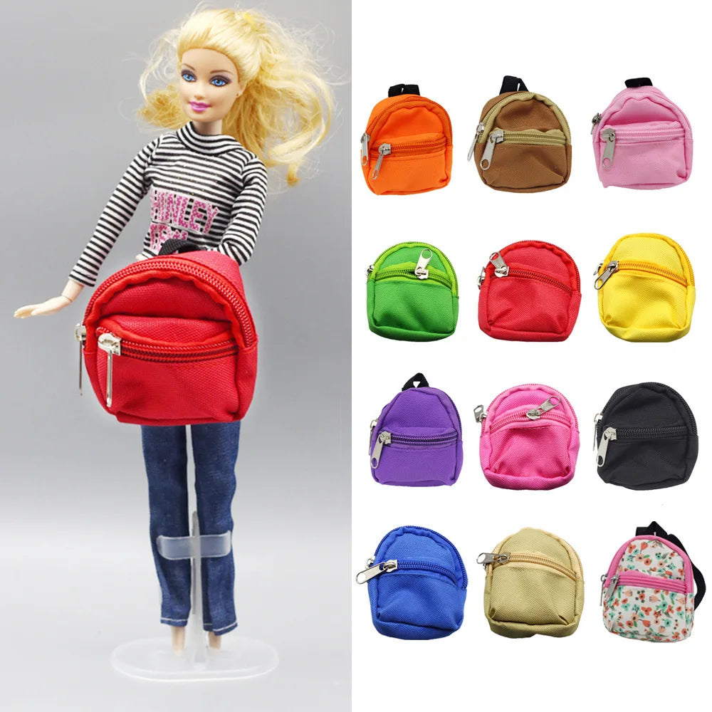 شنطة ظهر قماش لابوبو 15/17 سم – ستايل حيوانات أليفة | Backpack كيوت للدمى والإكسسوارات