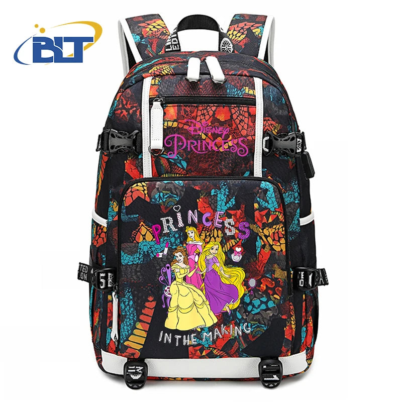 حقيبة ظهر للأطفال مطبوعة بشخصية ميني ماوس وأميرات ديزني