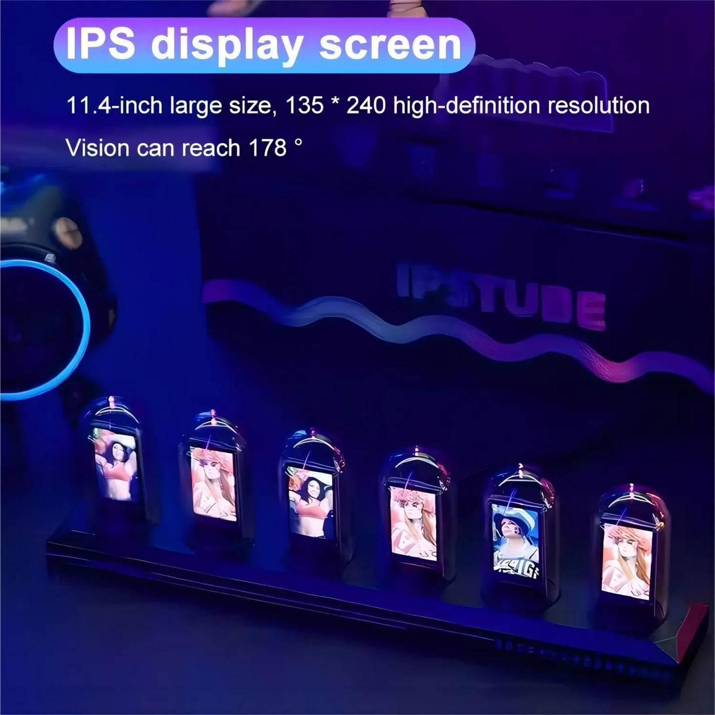 ساعة RGB نيكسى بتصميم حديث – شاشة ملونة IPS | مزيج بين التصميم الكلاسيكي والتقنية الرقمية