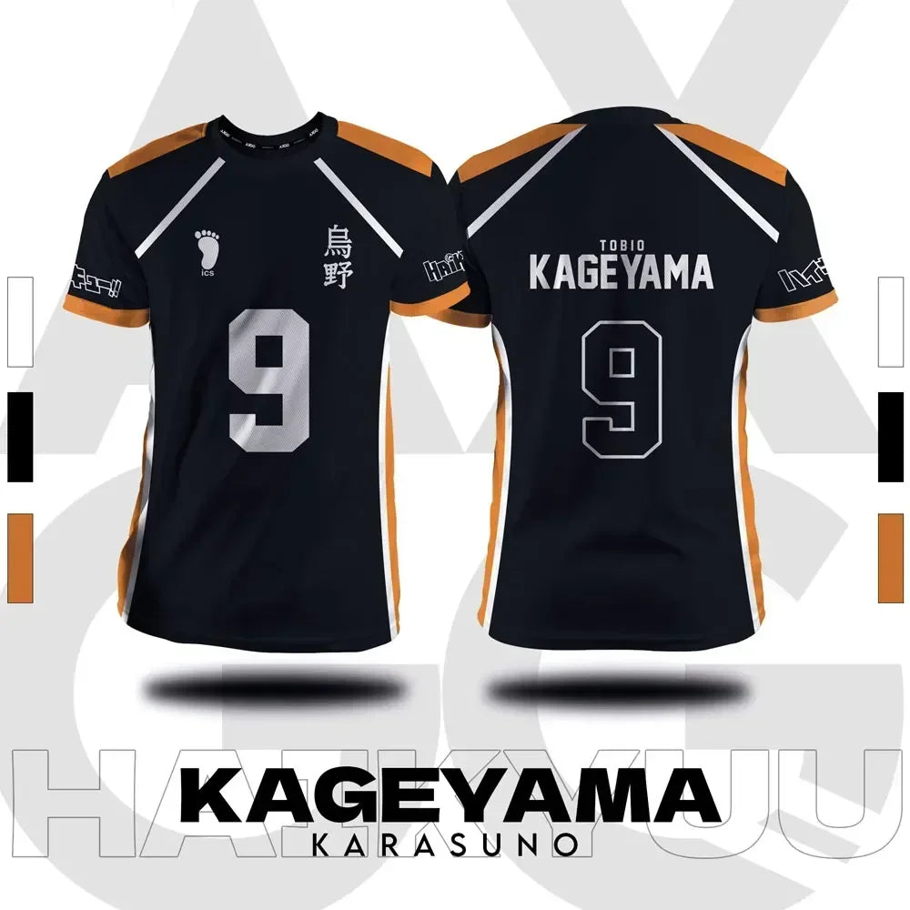 تيشيرت كوسبلاي Haikyuu تصميم Fukurodani – قصير للجنسين | لبس أنمي رياضي صيفي Hinata – مقاسات من S إلى 4XL