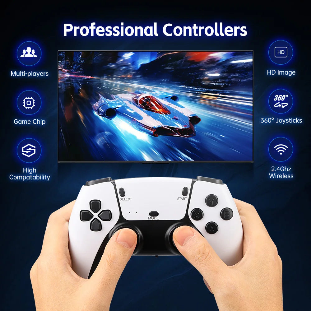 جهاز ألعاب M15 4K Game Stick – وحدة تحكم للألعاب الكلاسيكية | ذاكرة 64 جيجابايت | أكثر من 20,000 لعبة مدمجة