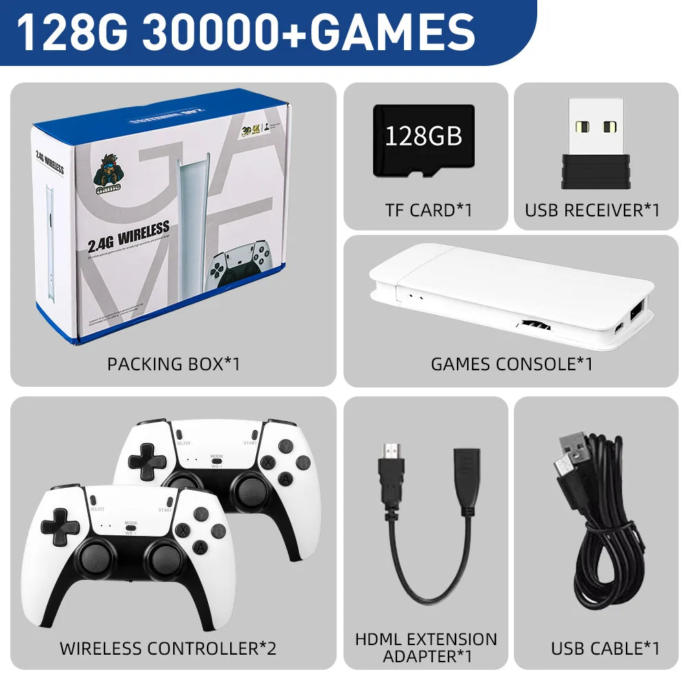 جهاز ألعاب M15 4K Game Stick – وحدة تحكم للألعاب الكلاسيكية | ذاكرة 64 جيجابايت | أكثر من 20,000 لعبة مدمجة