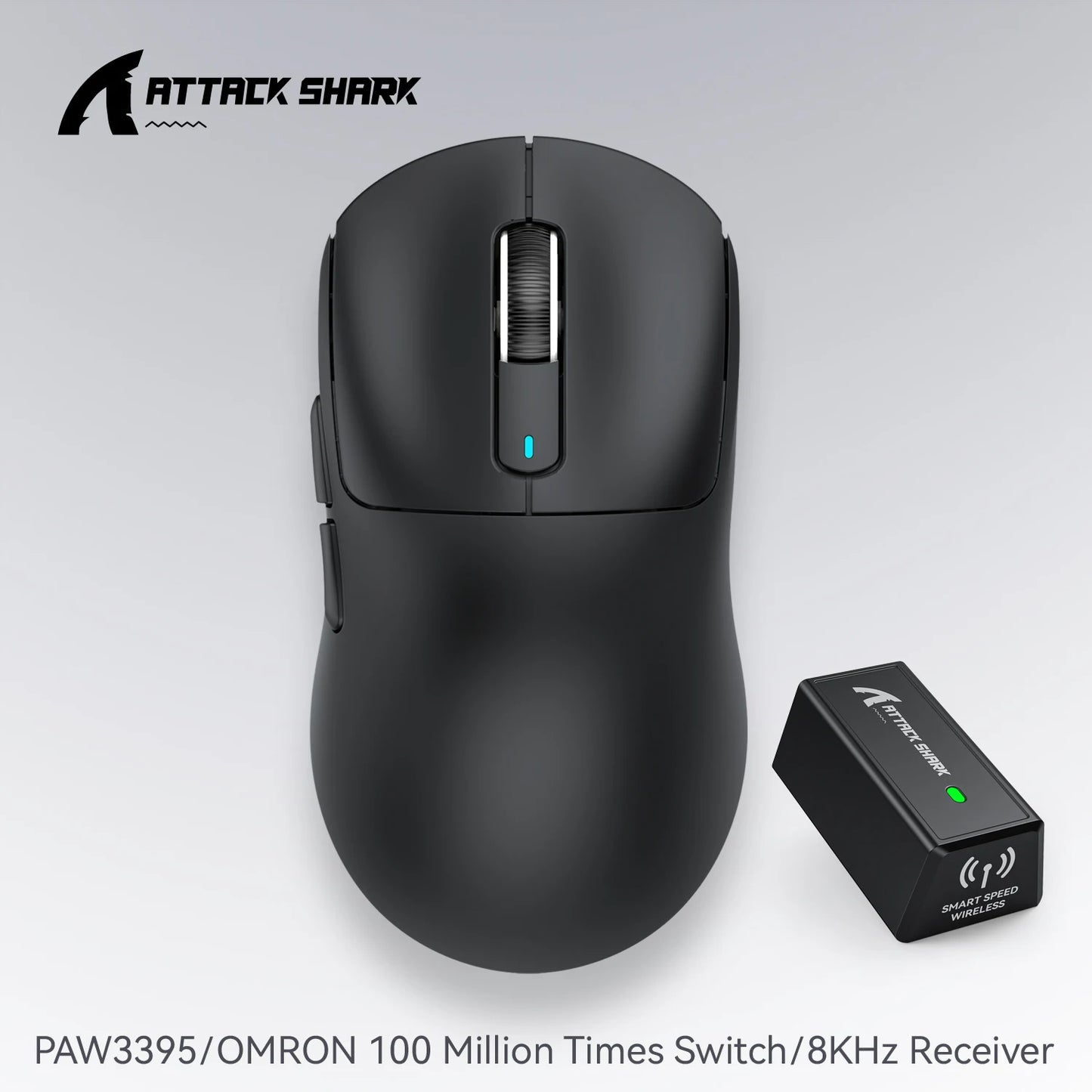ماوس Attack Shark X3 / X3 Pro لاسلكي – خفيف، 3 أوضاع اتصال، حساس PAW3395 بدقة 26K DPI، متوافق مع أغلب الأنظمة