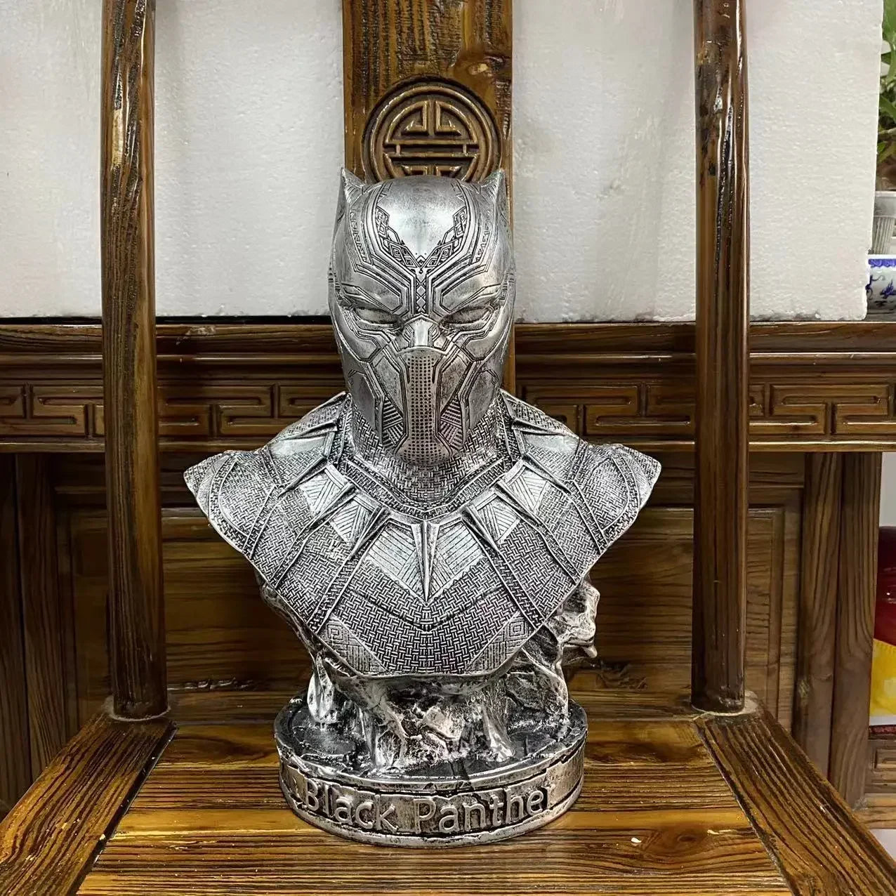 تمثال نصفي – آيرون مان و بلاك بانثر | من عالم Marvel Avengers | تصميم راتينج فاخر للديكور