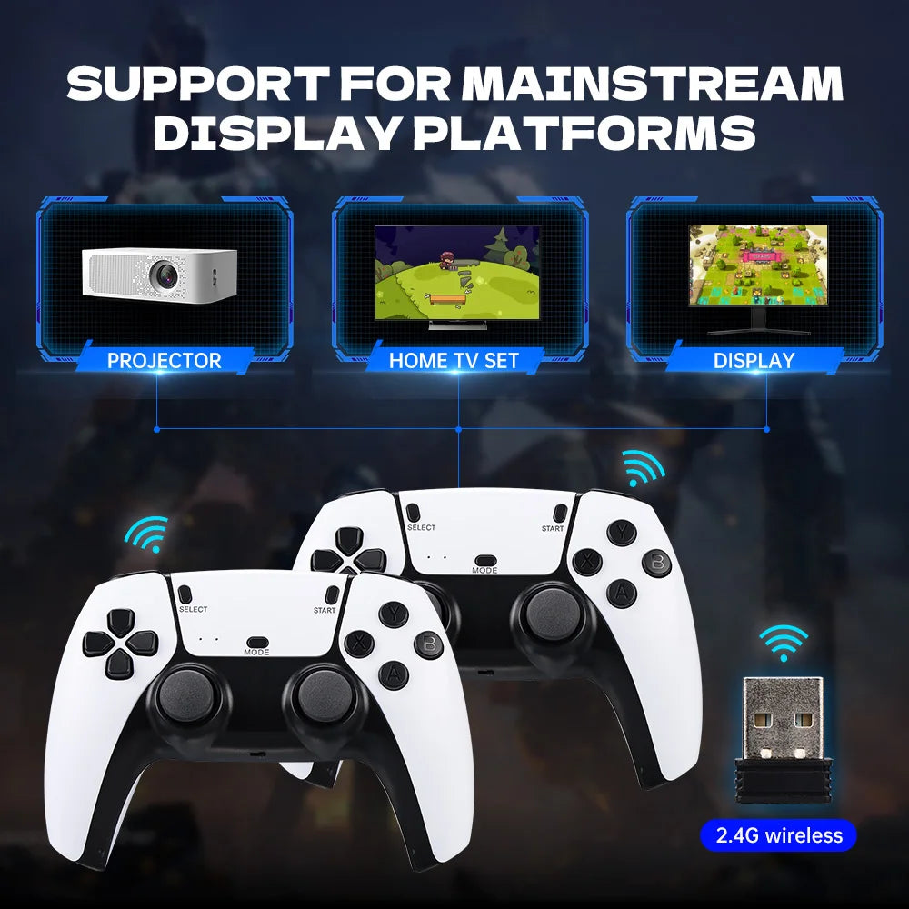 جهاز ألعاب M15 4K Game Stick – وحدة تحكم للألعاب الكلاسيكية | ذاكرة 64 جيجابايت | أكثر من 20,000 لعبة مدمجة