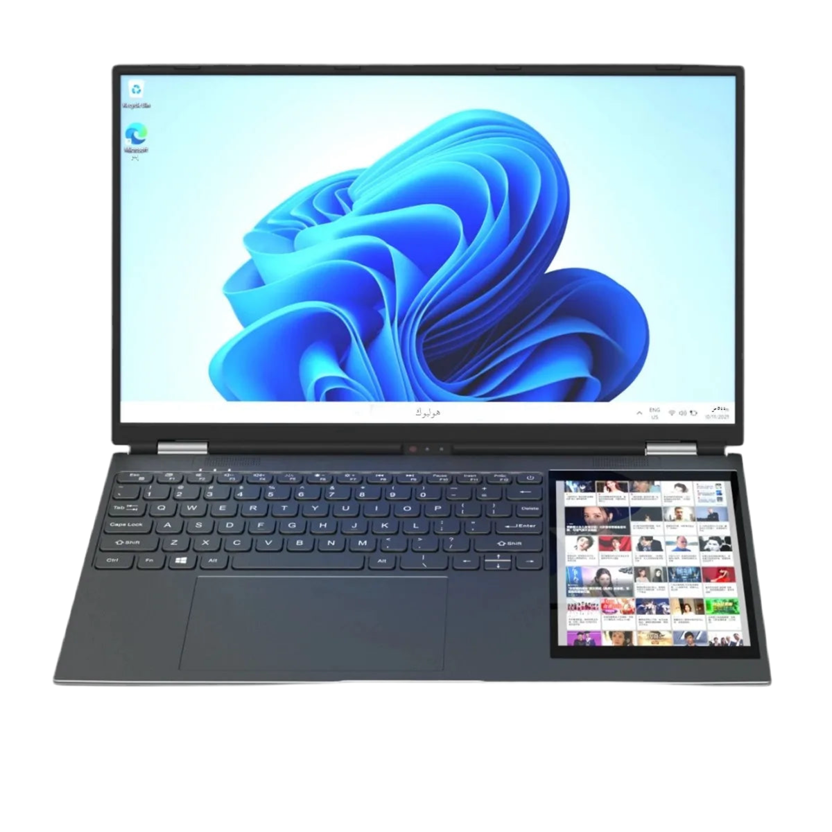 لابتوب بشاشة مزدوجة 15.6" + 7" لمس – أداء احترافي بتصميم عصري