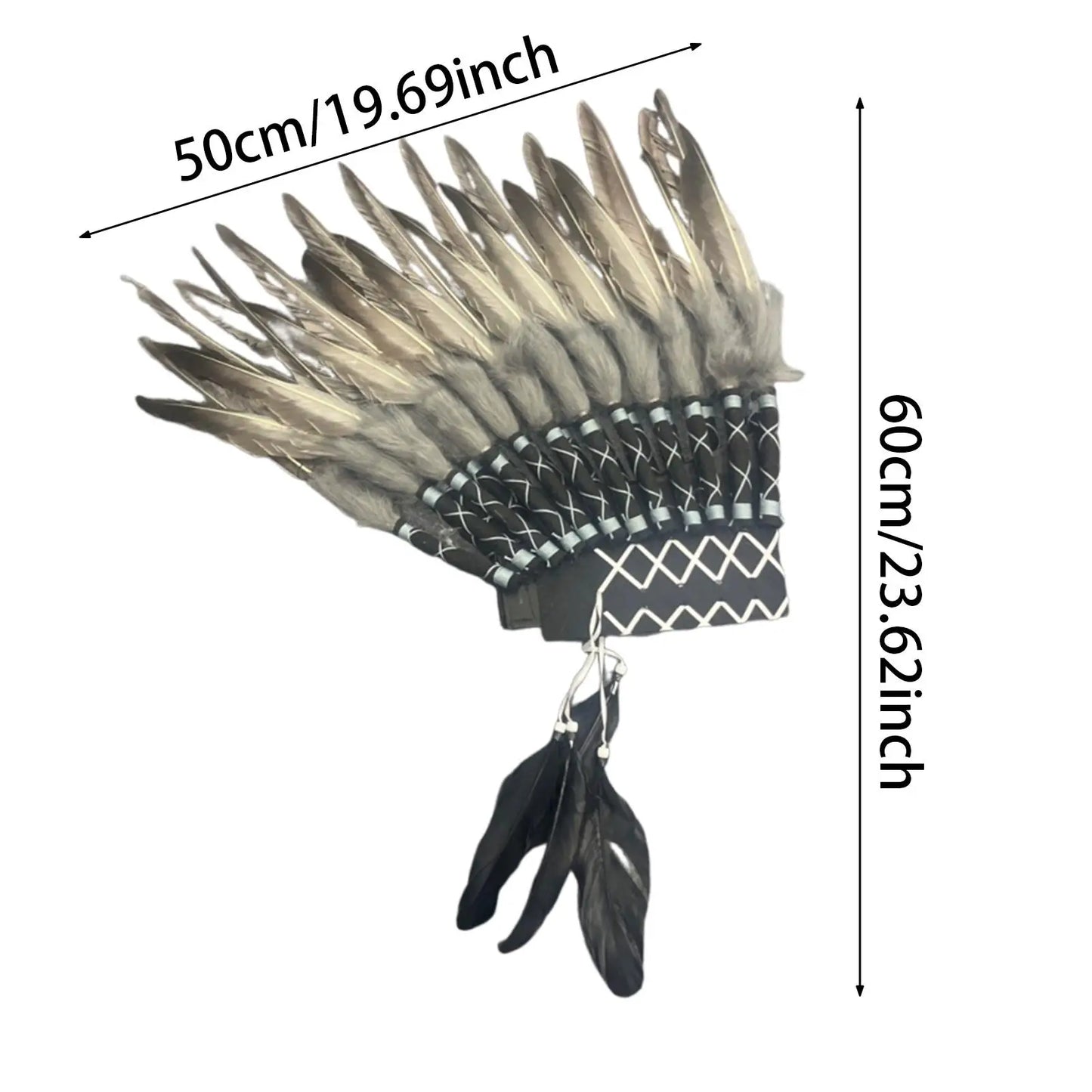 غطاء رأس هندي بريش فاخر – للكبار رجال ونساء | زينة حفلات وتنكر – خفيف وفخم للعروض والكوسبلاي