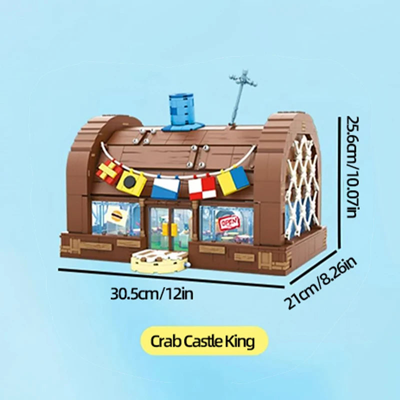 مجموعة مكعبات مطعم مقرمشات كرابي – من كرتون سبونج بوب | تصميم مطعم Krusty Krab الشهير