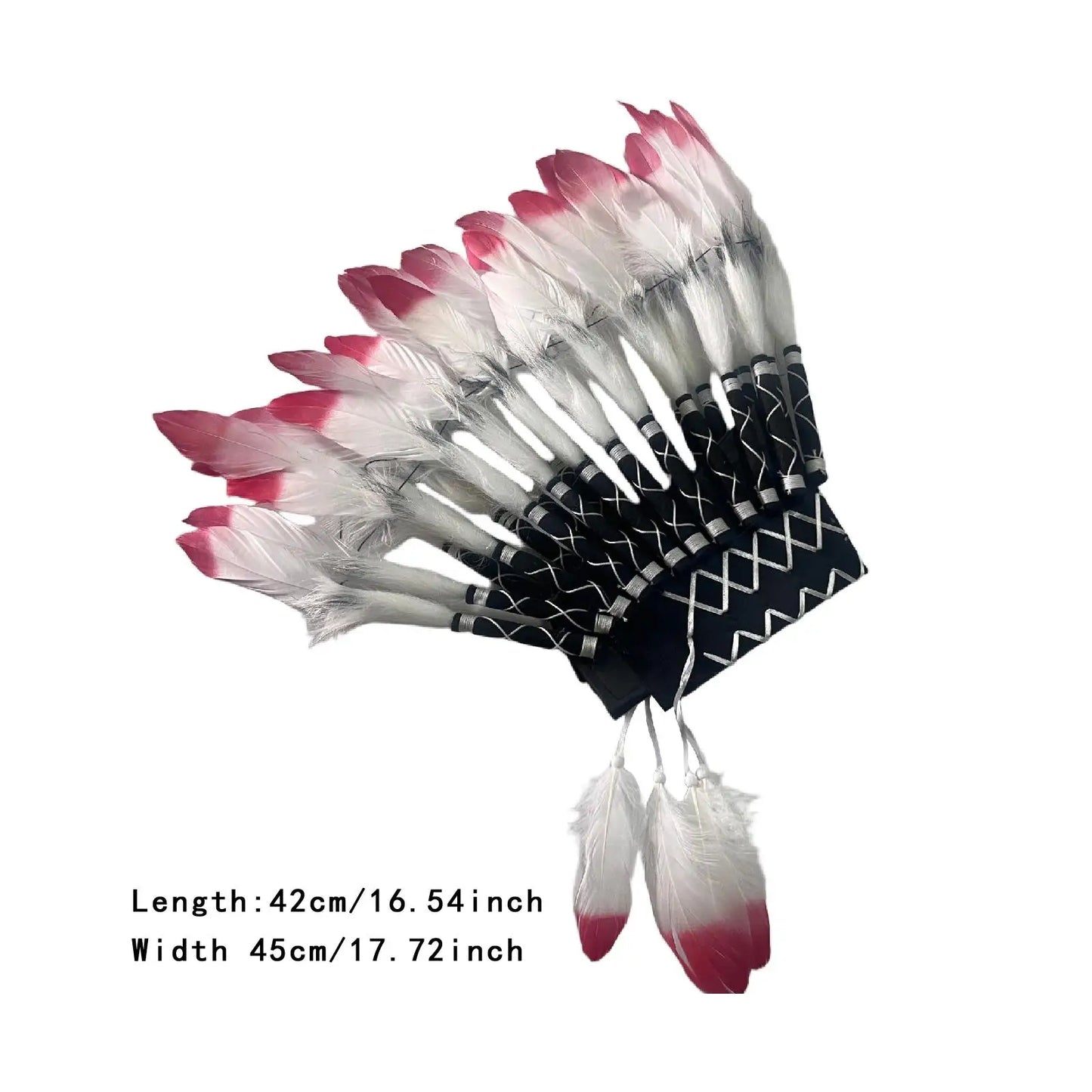 غطاء رأس هندي بريش فاخر – للكبار رجال ونساء | زينة حفلات وتنكر – خفيف وفخم للعروض والكوسبلاي