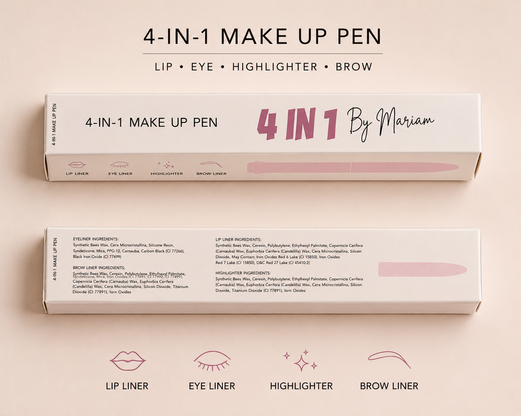 4 IN 1 By Mariam Makeup Pen | Lip, Eye, Brow & Highlighter