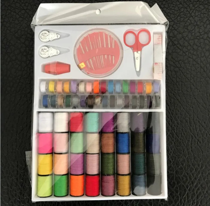 ماكينة خياطة يدوية صغيرة محمولة – طقم أدوات خياطة للسفر والطوارئ، خفيف وسهل الاستخدام