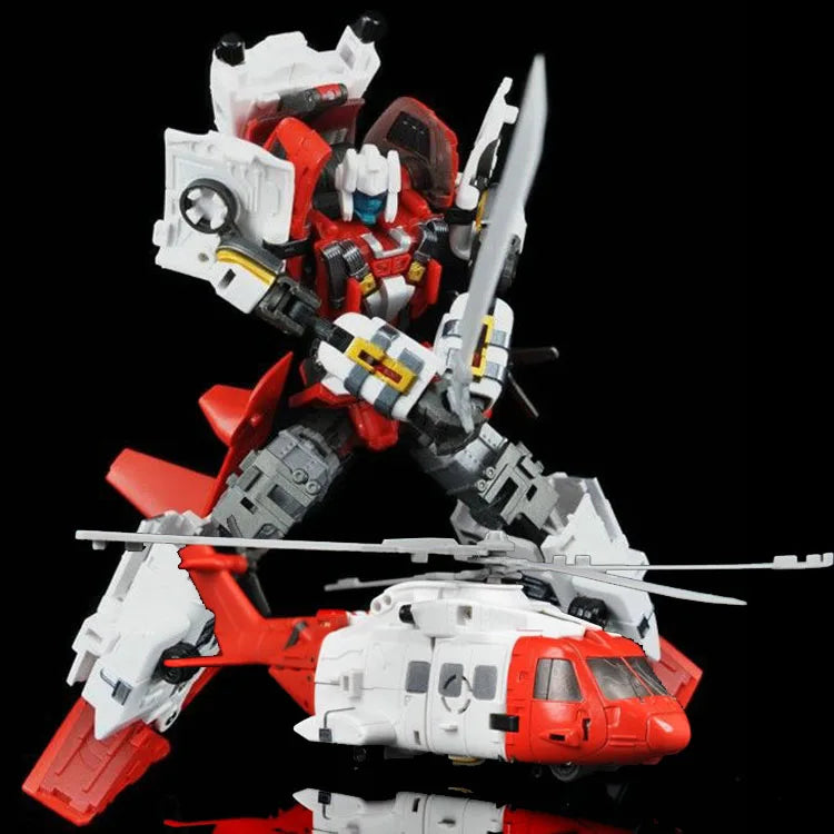 مجسم روبوت متحول 5 في 1 – Defensor | إصدار Yes Model YM-17 Vulcan (Hot Spot) | نموذج KO عالي الجودة