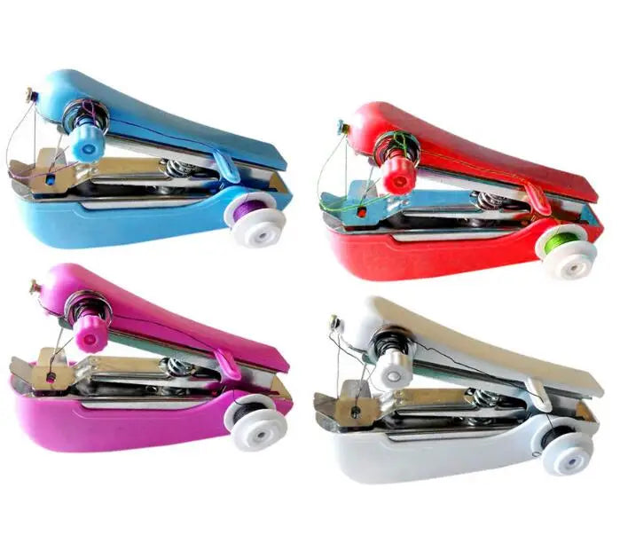 ماكينة خياطة يدوية صغيرة محمولة – طقم أدوات خياطة للسفر والطوارئ، خفيف وسهل الاستخدام