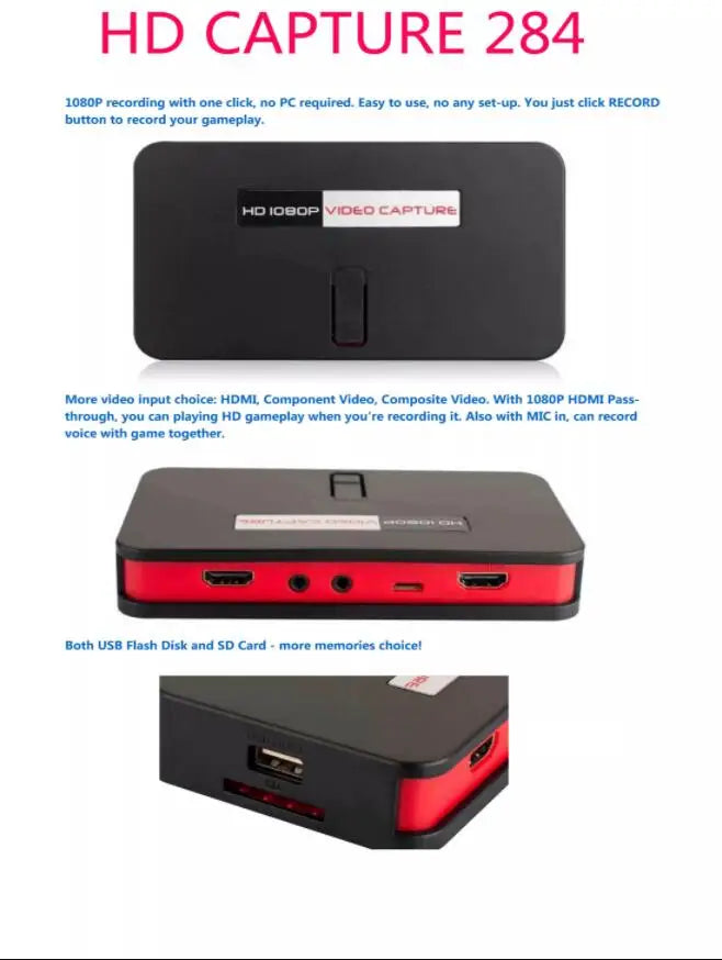 جهاز تسجيل ألعاب HD –  بدقة 1080p