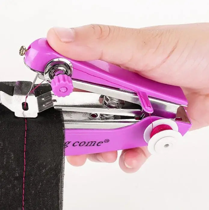 ماكينة خياطة يدوية صغيرة محمولة – طقم أدوات خياطة للسفر والطوارئ، خفيف وسهل الاستخدام