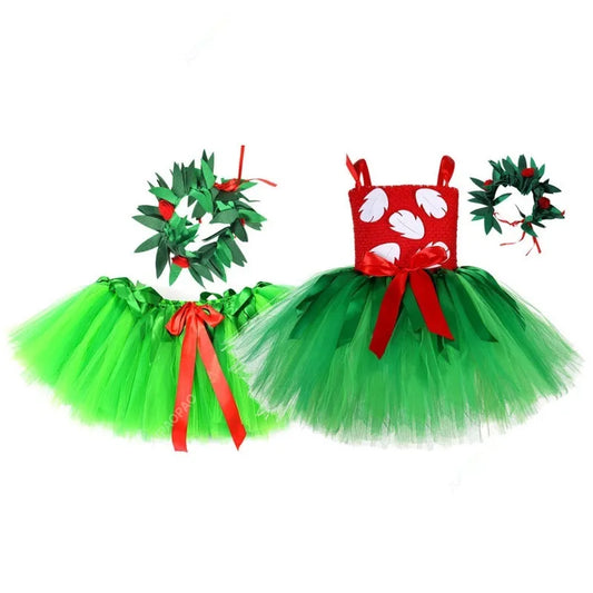 فستان توتو جديد للبنات – فستان أميرة للحفلات مع إكليل ورد