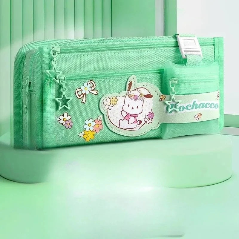 علبة أقلام سانريو كروومي – تصميم كرتوني أنيق بسعة كبيرة لتخزين أدوات القرطاسية