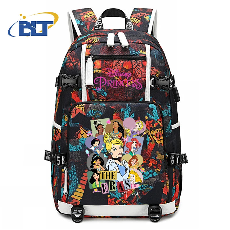 حقيبة ظهر للأطفال مطبوعة بشخصية ميني ماوس وأميرات ديزني