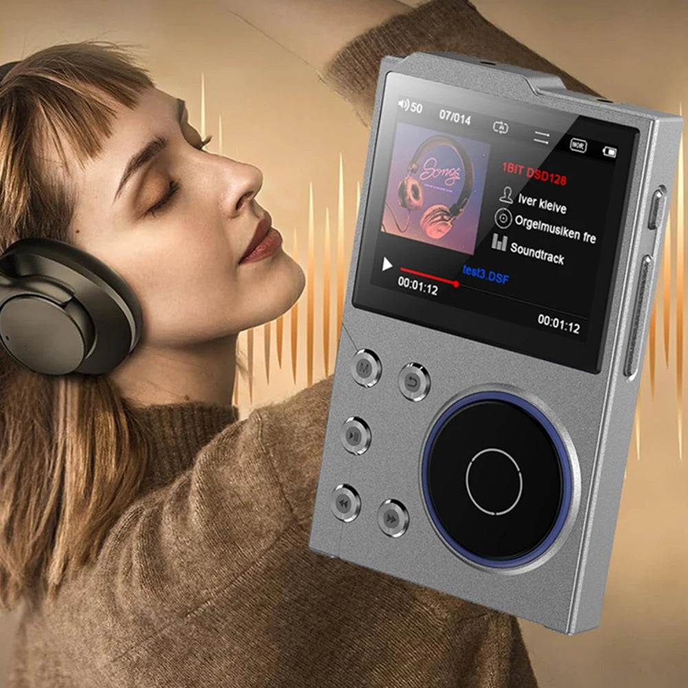 مشغّل موسيقى HiFi MP3 رقمي محمول – صوت عالي الدقة، يدعم حتى 256GB