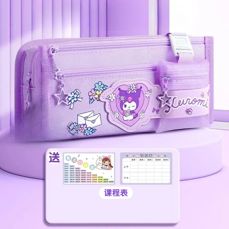 حافظة أقلام سانريو كورومي كبيرة السعة – تصميم لطيف مثالي للاستخدام المدرسي