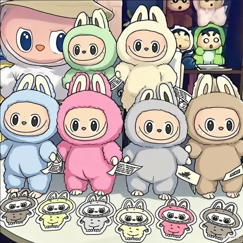 مجسم مكتبي لطيف من MINISO – تصميم وجه وحش مكرون بمينا على شكل قلب V3، مصنوع من PVC، للزينة المكتبية، هدية عيد ميلاد.