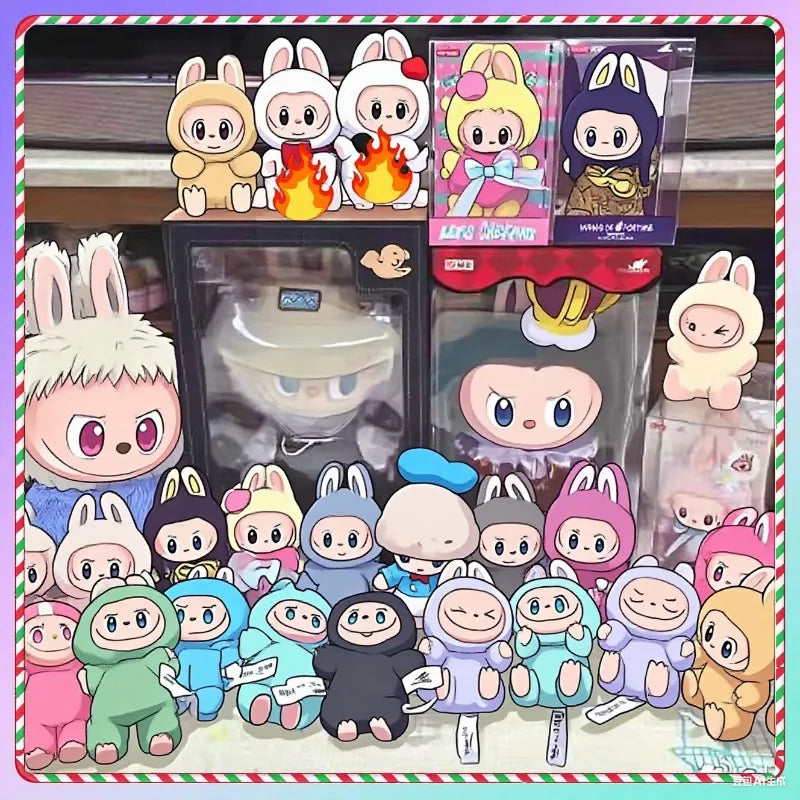 مجسم مكتبي لطيف من MINISO – تصميم وجه وحش مكرون بمينا على شكل قلب V3، مصنوع من PVC، للزينة المكتبية، هدية عيد ميلاد.