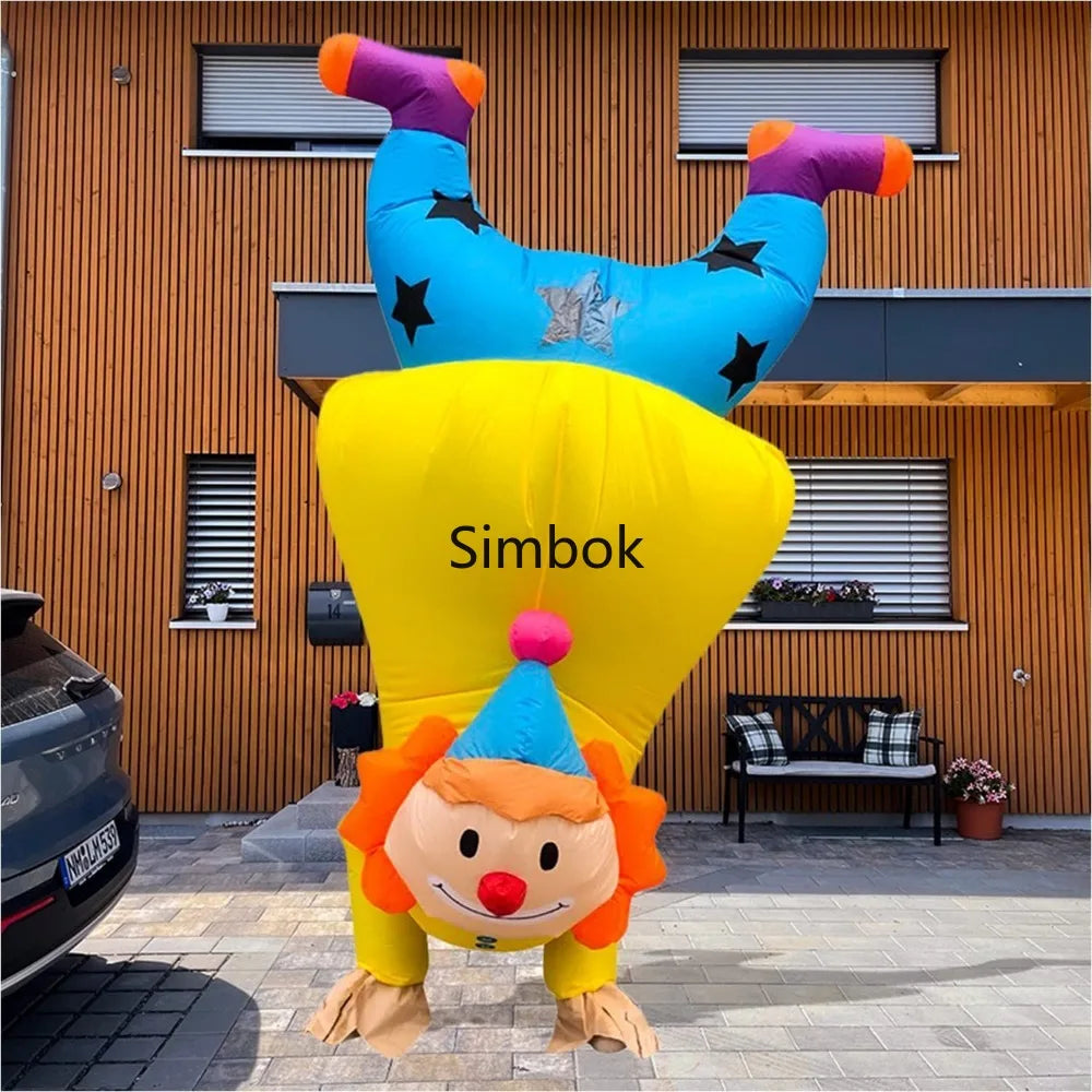 زي مهرّج قابل للنفخ للكبار – للرجال والنساء | مثالي للحفلات الراقصة، البرامج التلفزيونية، الكرنفالات والافتتاحات