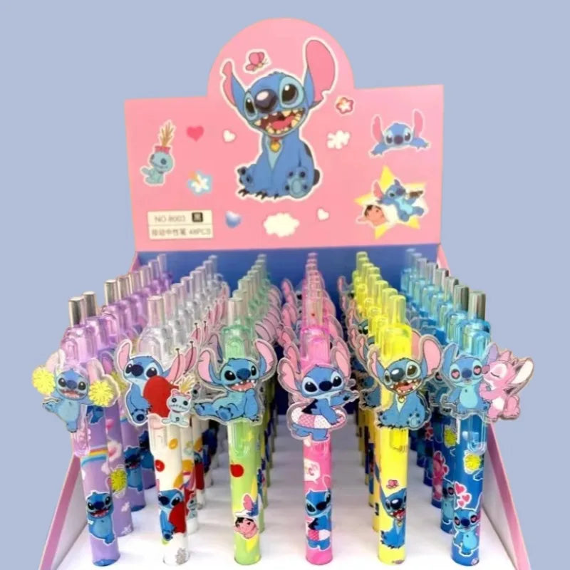 أقلام جل ديزني ستيتش – 48 قطعة، حبر أسود 0.5 مم،