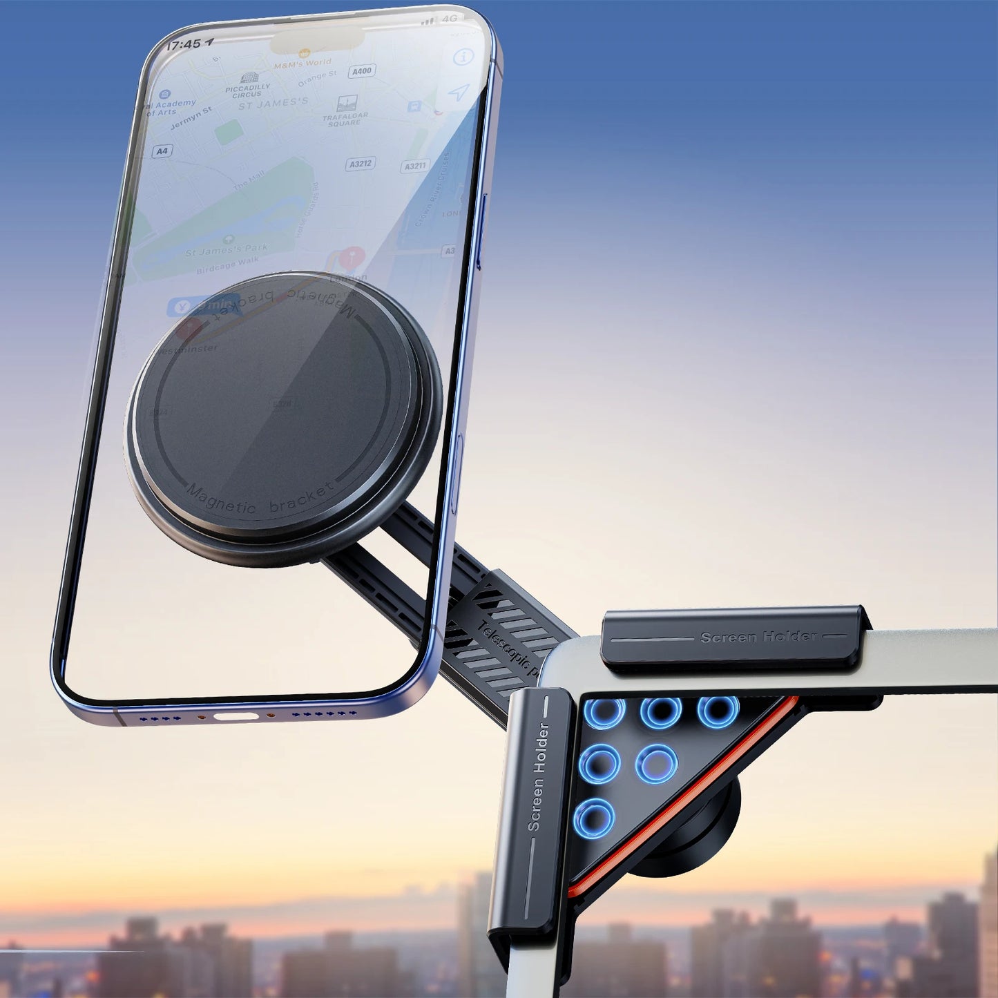 حامل جوال للسيارة 360° مخصص لتسلا موديل 3 وY – قابل للتعديل وثبات قوي